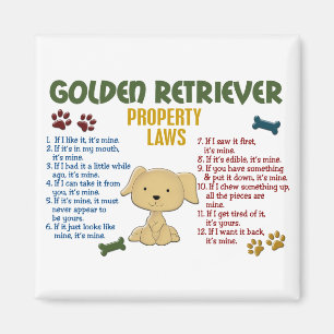Golden Retriever Property Laws 4 Magneet