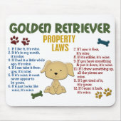 Golden Retriever Property Laws 4 Muismat (Voorkant)