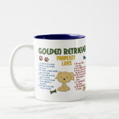 Golden Retriever Property Laws 4 Tweekleurige Koffiemok (Links)