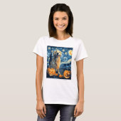 Golden Retriever Pumpkin Starry Night Dog Mom Van  T-shirt (Voorkant volledig)