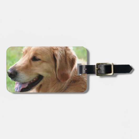 Golden Retriever Pup Bagagelabel (Voorkant horizontaal)