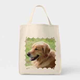 Golden Retriever Pup Grocery Canvas tas
