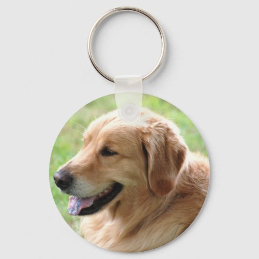 Golden Retriever Pup Sleutelhanger (Voorkant)