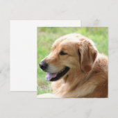 Golden Retriever Pup-uitnodigingen Kaart (Voorkant / Achterkant)