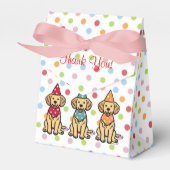 Golden Retriever Puppies Birthday Bedankdoosjes (Voorkant Zijde)
