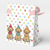 Golden Retriever Puppies Birthday Bedankdoosjes (Achterkant)