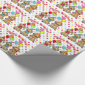 Golden Retriever Puppies Birthday Wrapping Paper Cadeaupapier (Hoek)