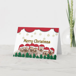 Golden Retriever Puppies Feestdagen Kaart