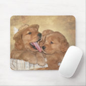 Golden Retriever Puppies in mand Muismat (Met muis)