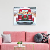 Golden Retriever Puppies in Retro Truck Canvas Afdruk (Insitu (Woonkamer))