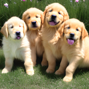 Golden Retriever Puppies Jigzaag Puzzle Legpuzzel