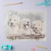 Golden Retriever Puppies Tissuepapier (Craft)