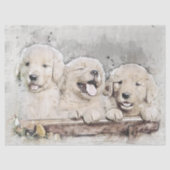 Golden Retriever Puppies Tissuepapier (Voorkant)