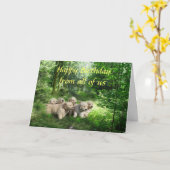 Golden Retriever Puppies Verjaardag Kaart (Gele Bloem)