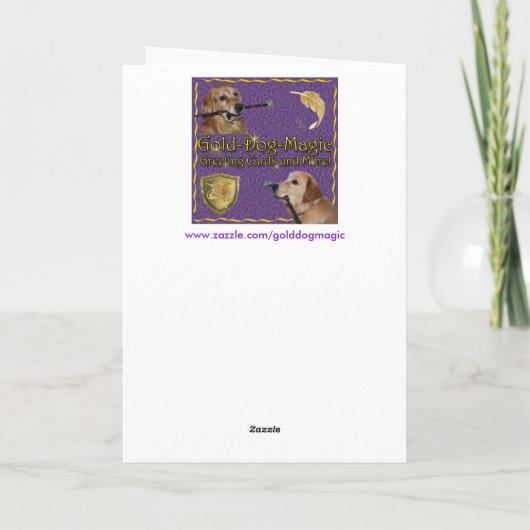 Golden Retriever Puppy Afstuderen Kaart (Achterkant)