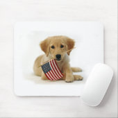 Golden Retriever Puppy and Flag Muismat (Met muis)
