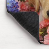 Golden Retriever Puppy and Flowers Muismat (Hoek)