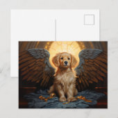 Golden Retriever puppy Angel Briefkaart (Voorkant / Achterkant)