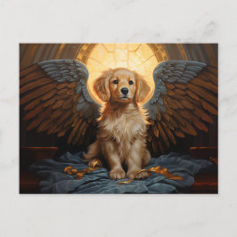 Golden Retriever puppy Angel Briefkaart