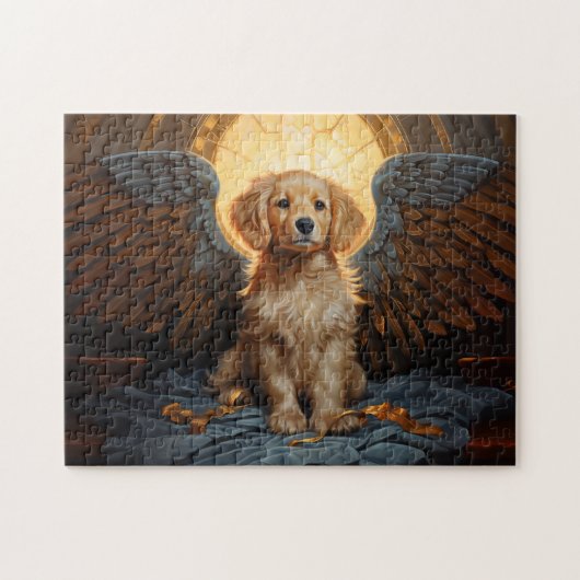 Golden Retriever puppy Angel Legpuzzel (Horizontaal)