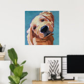 Golden Retriever Puppy Art Poster (Thuiskantoor)