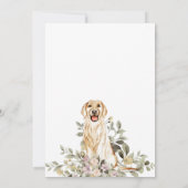 Golden Retriever Puppy Baby shower Kaart (Achterkant)