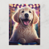 Golden Retriever Puppy bij Carnival - Briefkaart (Voorkant)