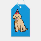 Golden Retriever Puppy Birthday Cadeaulabel (Voorkant)