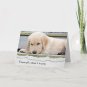 Golden Retriever Puppy Birthday Humor Card Kaart (Voorkant)