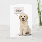Golden Retriever Puppy Birthday Humor Card Kaart (Voorkant)