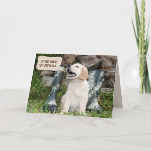 Golden Retriever Puppy Birthday Humor Kaart