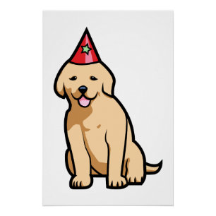 Golden Retriever Puppy Birthday Perfect Poster