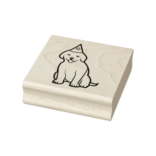 Golden Retriever Puppy Birthday Rubberstempel (Stempel)