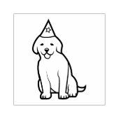 Golden Retriever Puppy Birthday Rubberstempel (Afrduk)
