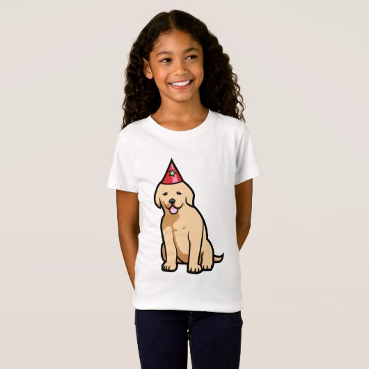 Golden Retriever Puppy Birthday T-shirt (Voorkant volledig)