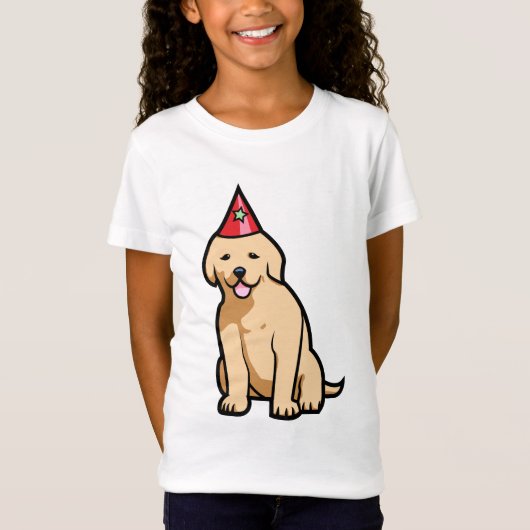 Golden Retriever Puppy Birthday T-shirt (Voorkant)