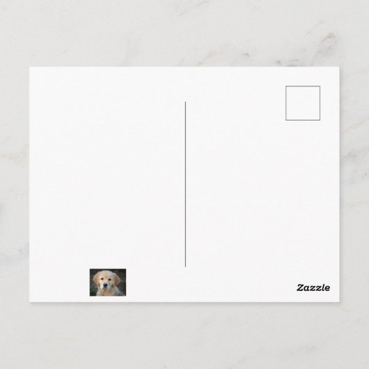 Golden Retriever Puppy Briefkaart (Achterkant)