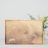 Golden Retriever Puppy Briefpapier (Staand voorkant)
