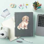 Golden Retriever Puppy Cartoon Dog Sticker (iPad Cover)