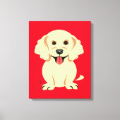 Golden Retriever Puppy Children's Wall Decor Canvas Afdruk (Voorkant)