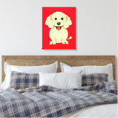 Golden Retriever Puppy Children's Wall Decor Canvas Afdruk (Insitu (Slaapkamer))