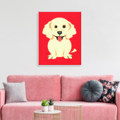 Golden Retriever Puppy Children's Wall Decor Canvas Afdruk (Insitu (Woonkamer))