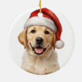 Golden Retriever Puppy Christmas Tree Ornament (Achterkant)