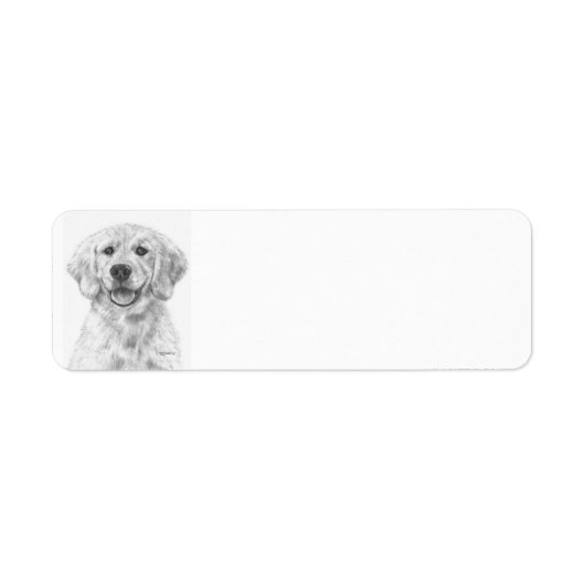 Golden Retriever Puppy Cody Etiket (Voorkant)