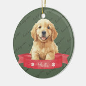 Golden Retriever Puppy Custom Keramisch Ornament (Links)