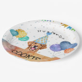 Golden Retriever Puppy Dog Birthday Pawty Papieren Bordje (Gekanteld)