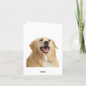 Golden Retriever Puppy Dog Blank Greeting Notecard Kaart (Achterkant)