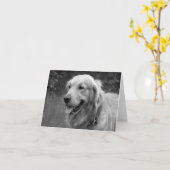Golden Retriever Puppy Dog Blank Kaart (Gele Bloem)