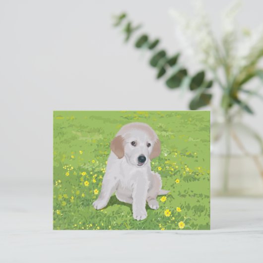 Golden Retriever Puppy Dog Briefkaart (Staand voorkant)
