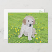 Golden Retriever Puppy Dog Briefkaart (Voorkant / Achterkant)